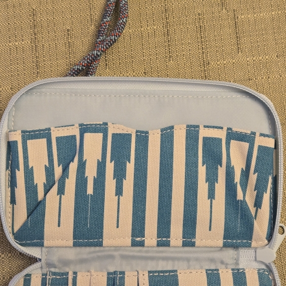 KAVU Go Time Bi-Fold Crossbody Wallet Purse Rope Strap Blue Travel City Scape - Picture 5 of 11